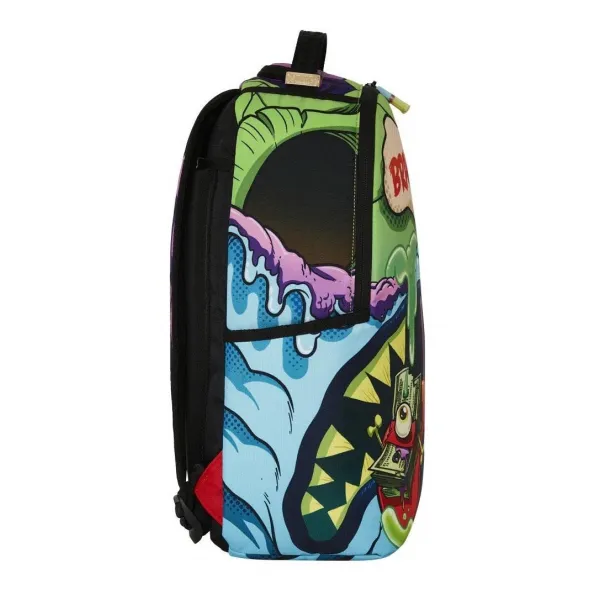 Mochila Sprayground Blue Zombie Shark lateral