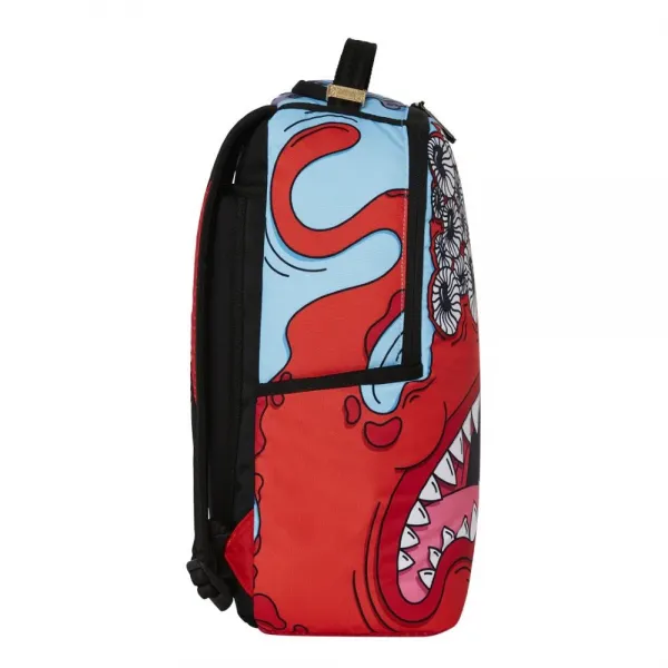 Mochila Sprayground Jorge Rodriguez Many Eyed Red Monster lado